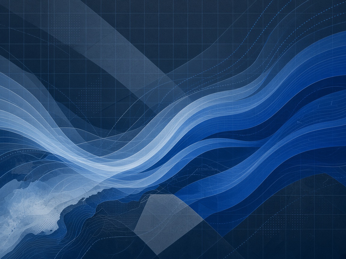 Abstract cooling airflow vectors on a dark grid